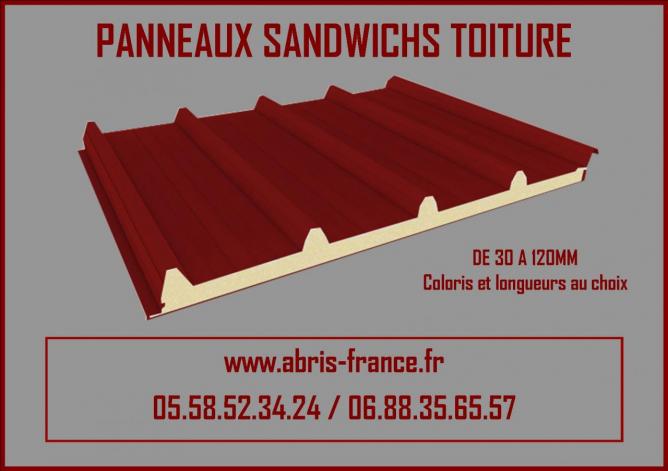 Panneau sandwich toiture Rouge brun