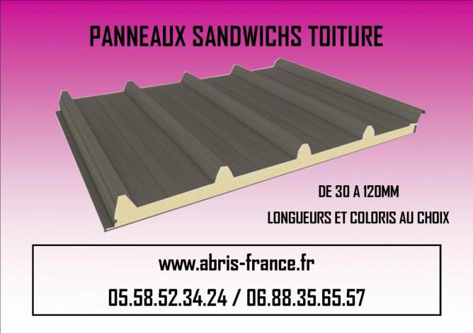 Panneau sandwich toiture gris